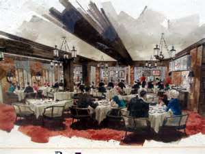 beef and bird restaurant painting at Hotel Kenmore